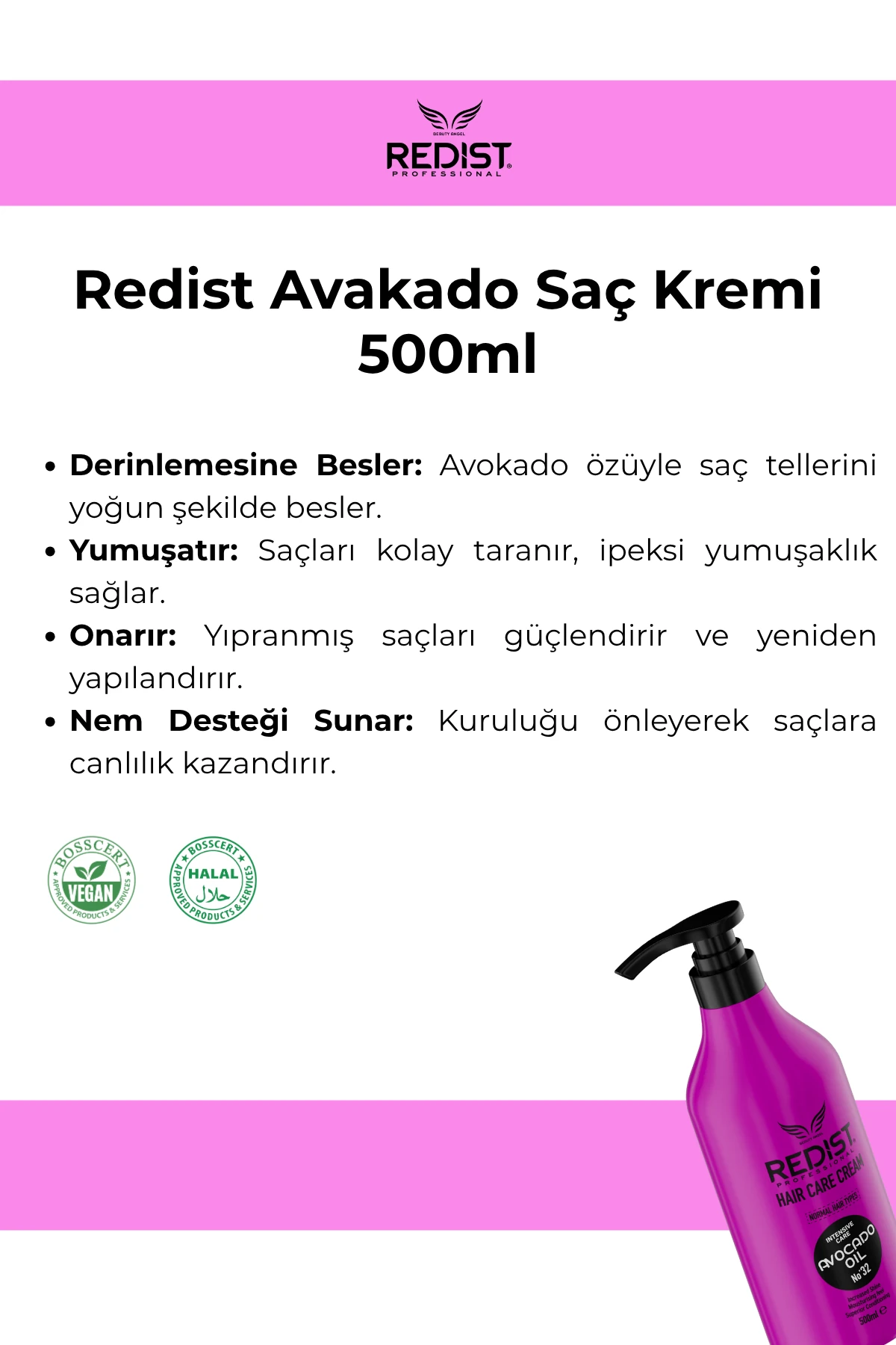 Redist Avakado Yağlı Saç Kremi 500 ml