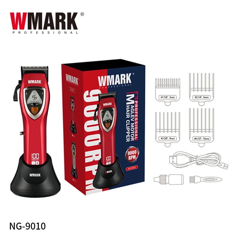 WMARK NG-9010 Şarjlı Saç Kesme Makinesi | Ergonomik Tasarım, Yüksek RPM Motor