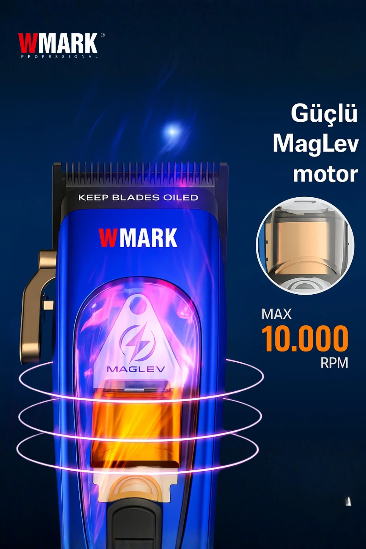 WMARK NG-9004 Şarjlı Saç Kesme Makinesi | Maglev Motor