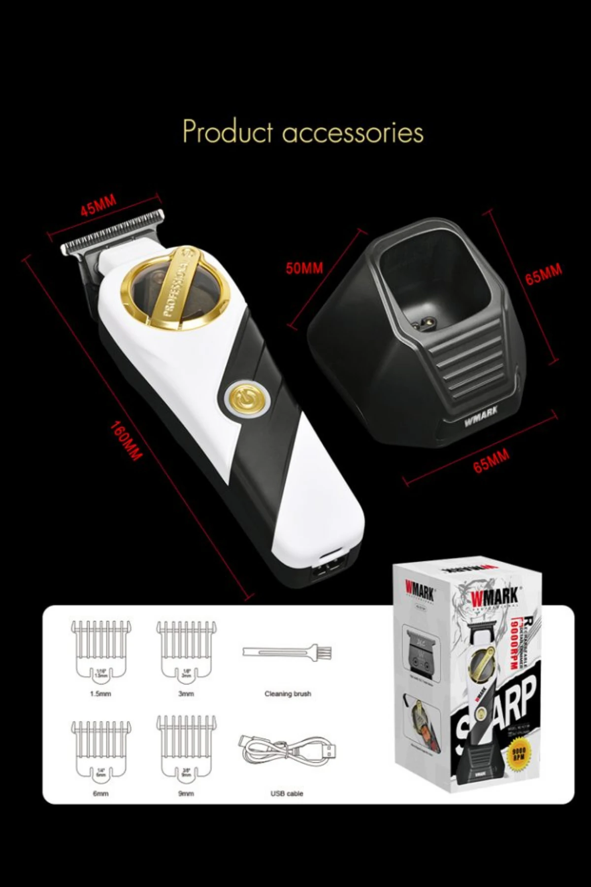 WMARK NG-9213W Kuaför Tipi Detay Makinesi |2. Nesil Maglev Motor Teknolojisi