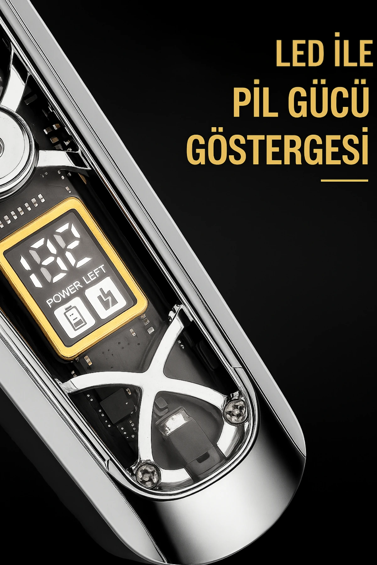 WMARK NG-130 Gri Şarjlı Saç Kesme Makinesi | Kablosuz Manyetik Şarj