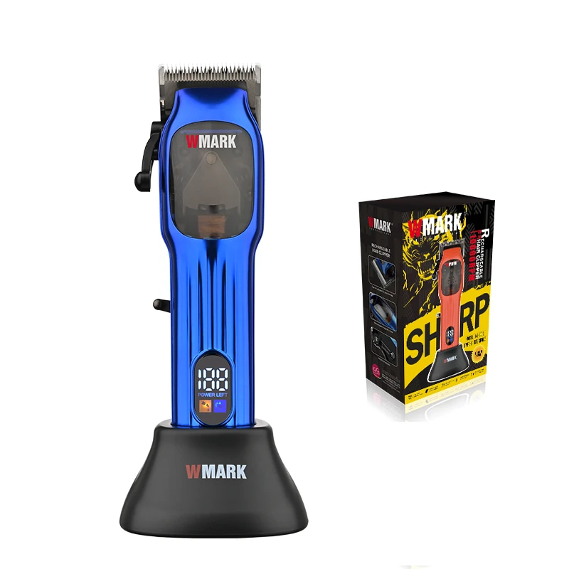 WMARK NG-9006 Şarjlı Saç Kesme Makinesi Mavi  – Akıllı Güç Yönetimi, LED Gösterge