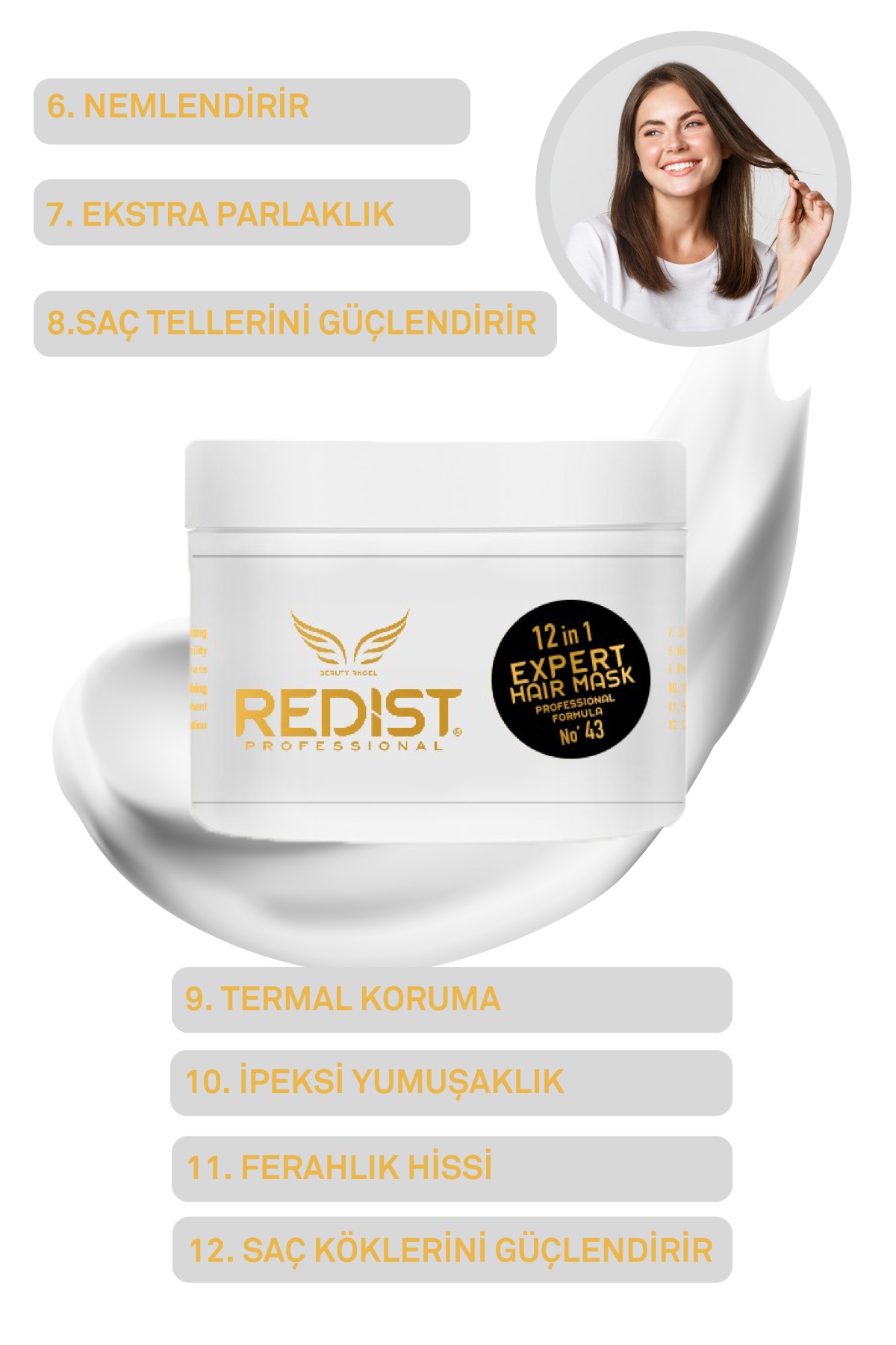 Redist Expert 12in1 Saç Bakım Maskesi 475 ML