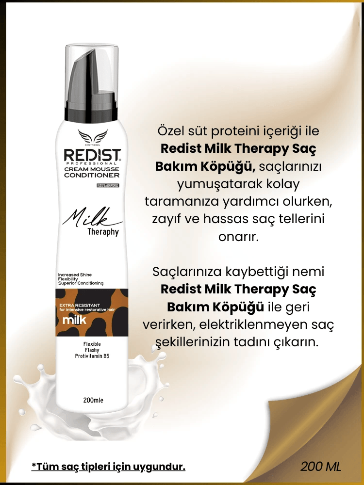 Redist Milk Therapy Besleyici Koruyucu Saç Bakim Köpüğü 200 ML