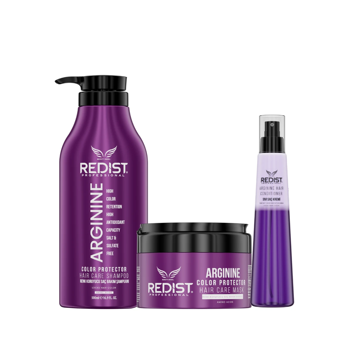 Redist Arginine Saç Bakım Serisi – Renk Koruma ve Onarım için Üçlü Set