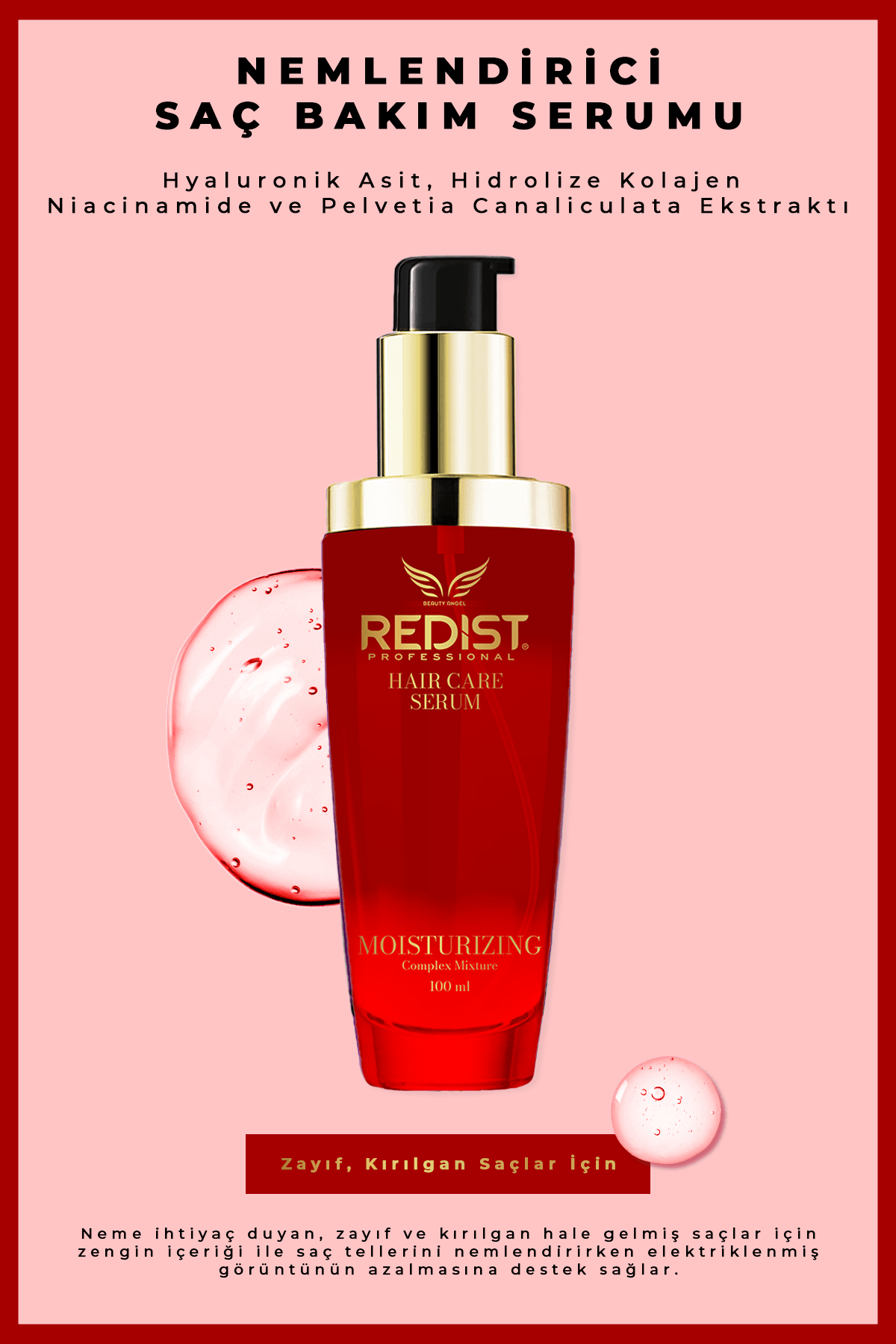 Redist Collagen Nemlendirici Saç Bakım Serumu 100 ML