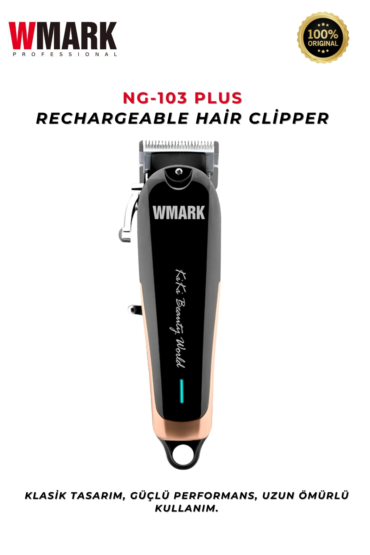 WMARK NG-103PLUS Şarjlı Saç Kesme Makinesi |Yüksek Performans, Uzun Ömürlü Bıçak