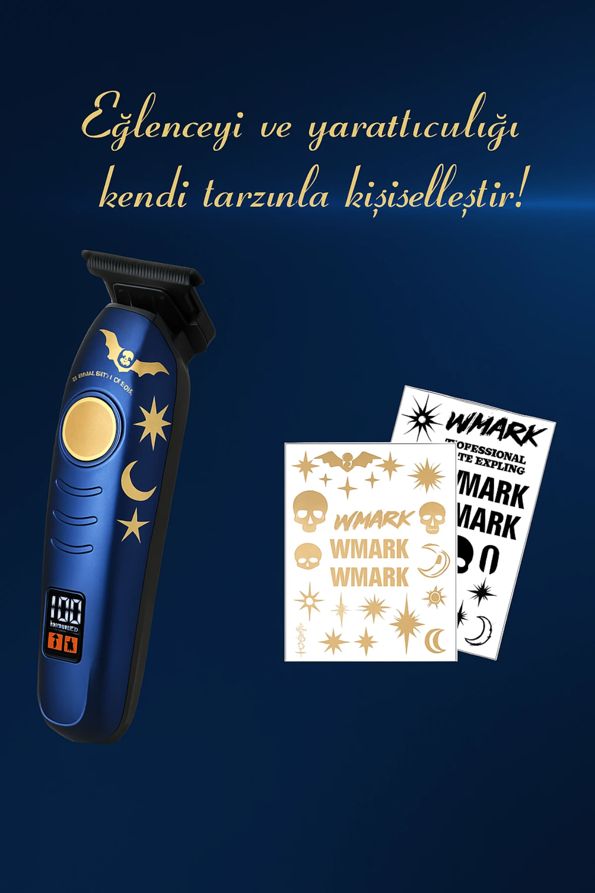 WMARK NG-8260 Kuaför Tipi Detay Kesme Makinesi | Kişiselleştirilebilir Sticker Setli