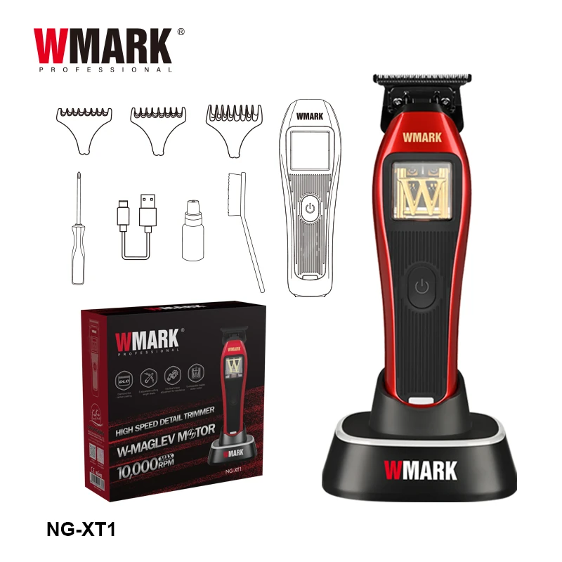 WMARK NG-XT1 Vector Motor Detail Trimmer | DLC Blade, 10.000 RPM Profesyonel Kontur & Hat Kesme Makinesi