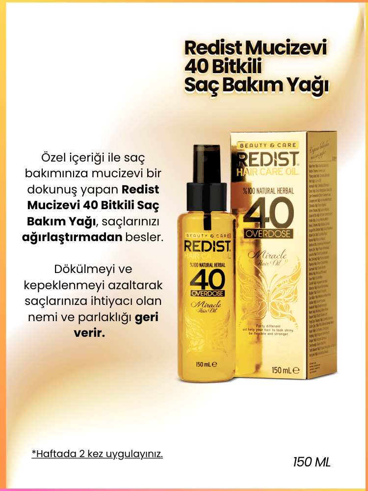 Redist 40 Bitkili Yağ 150 ML