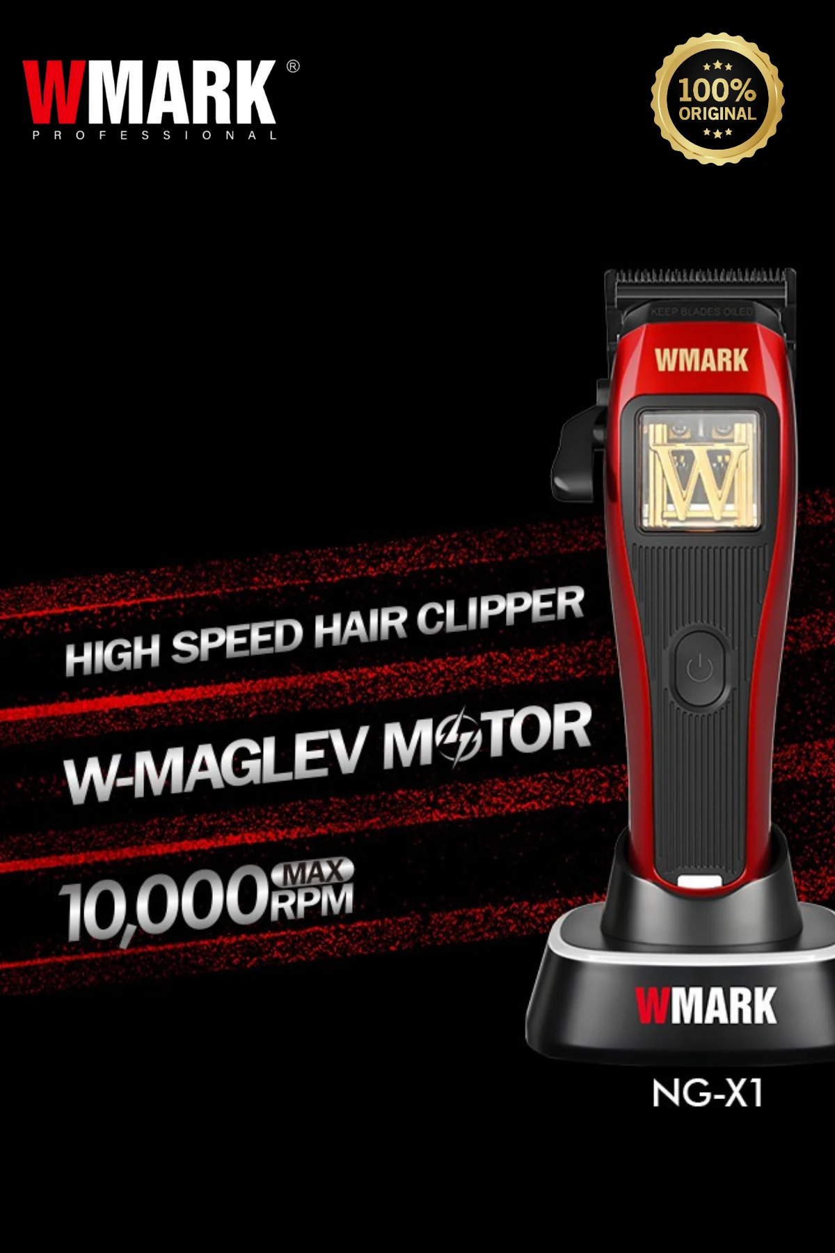 WMARK NG-X1 Profesyonel Şarjlı Saç Kesme Makinesi – Vector Motor