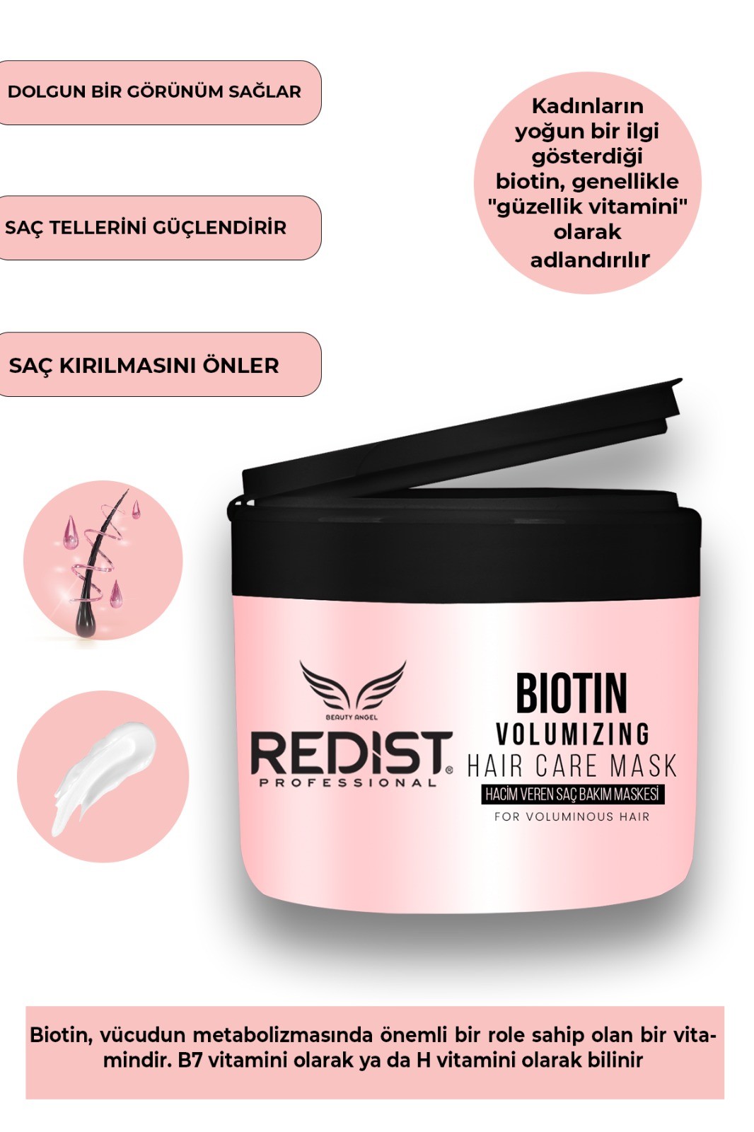 Redist Biotin Saç Bakım Maskesi 250 ML