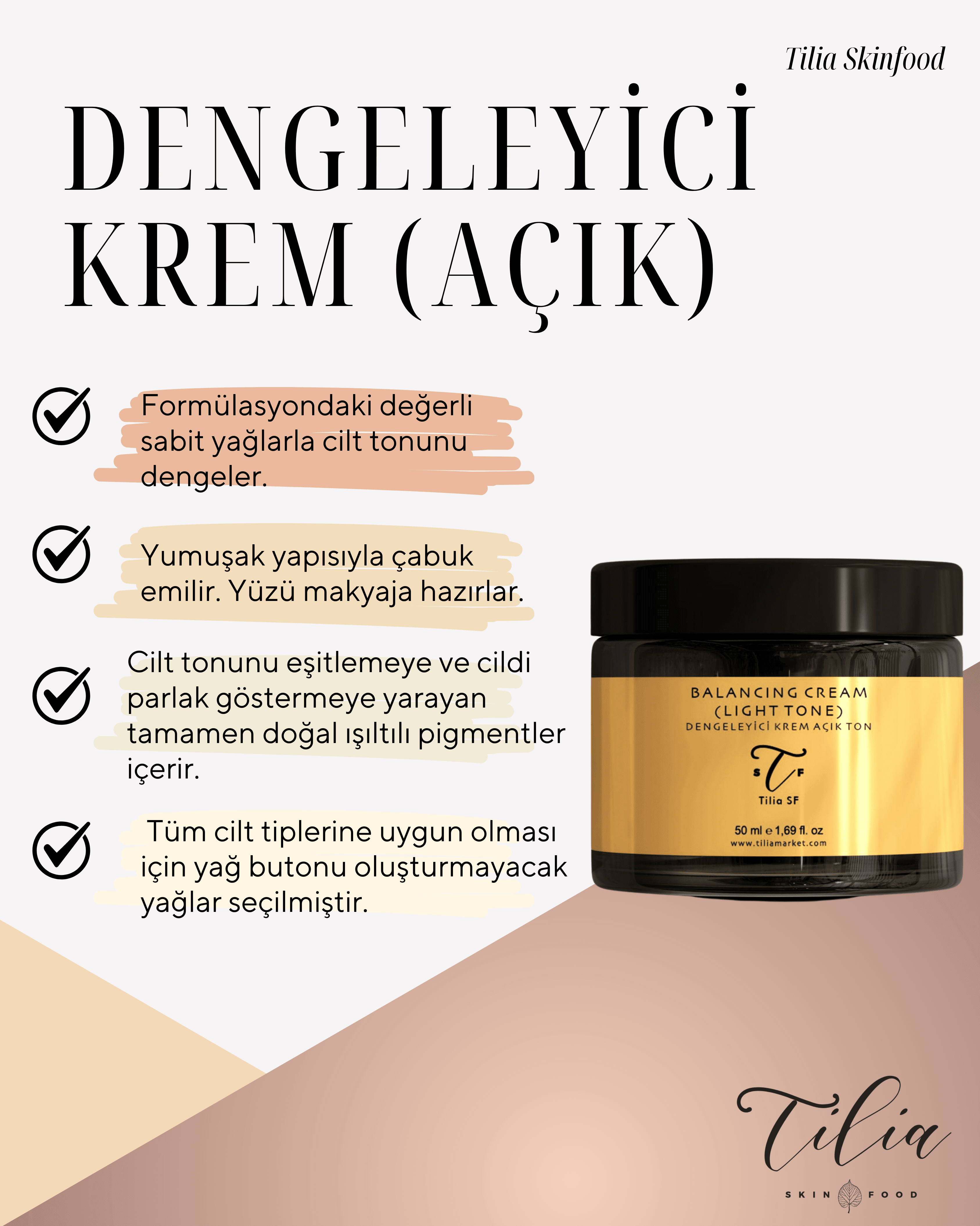 Dengeleyici Krem Açık Ton