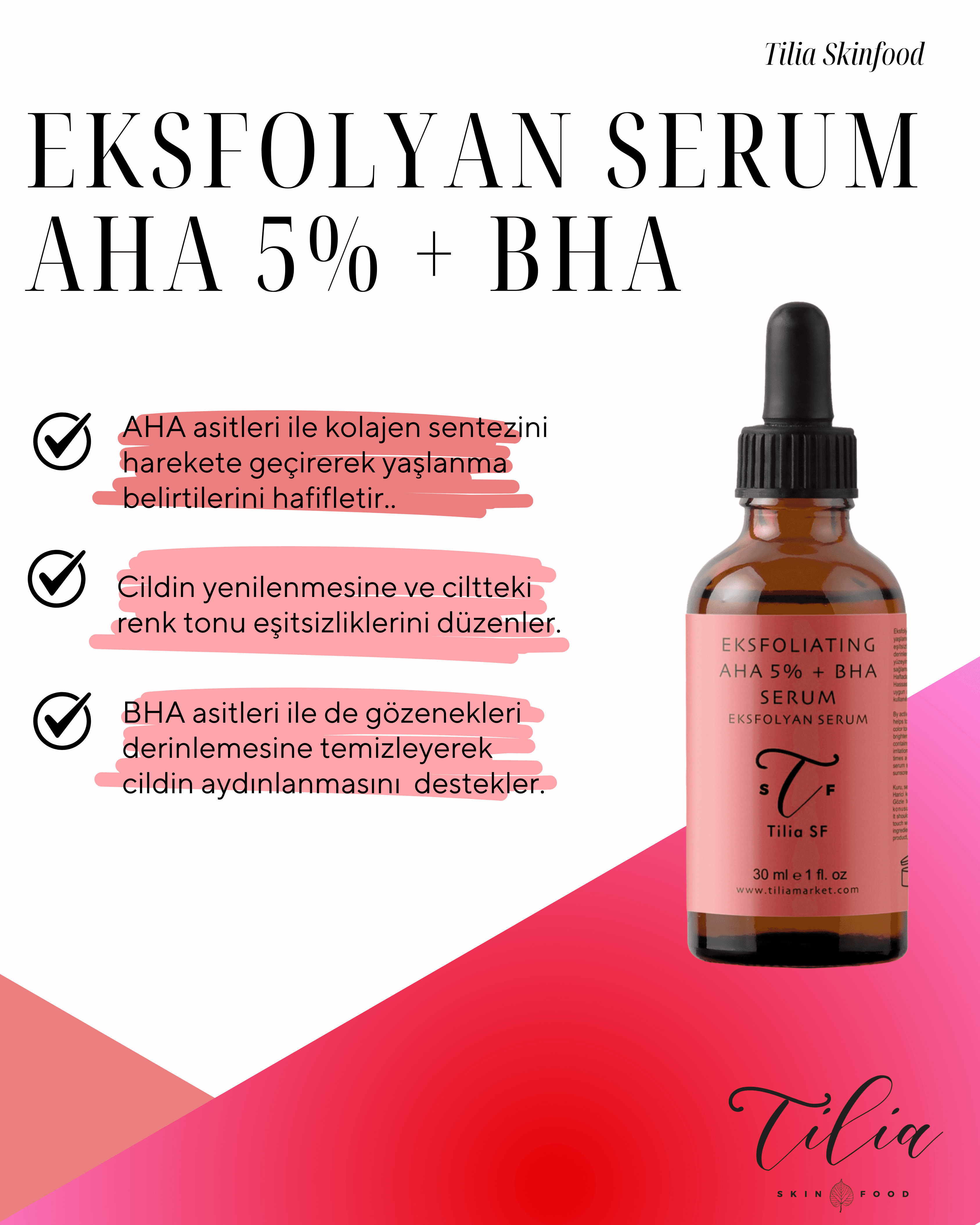 Eksfolyan Serum Aha 5% + Bha