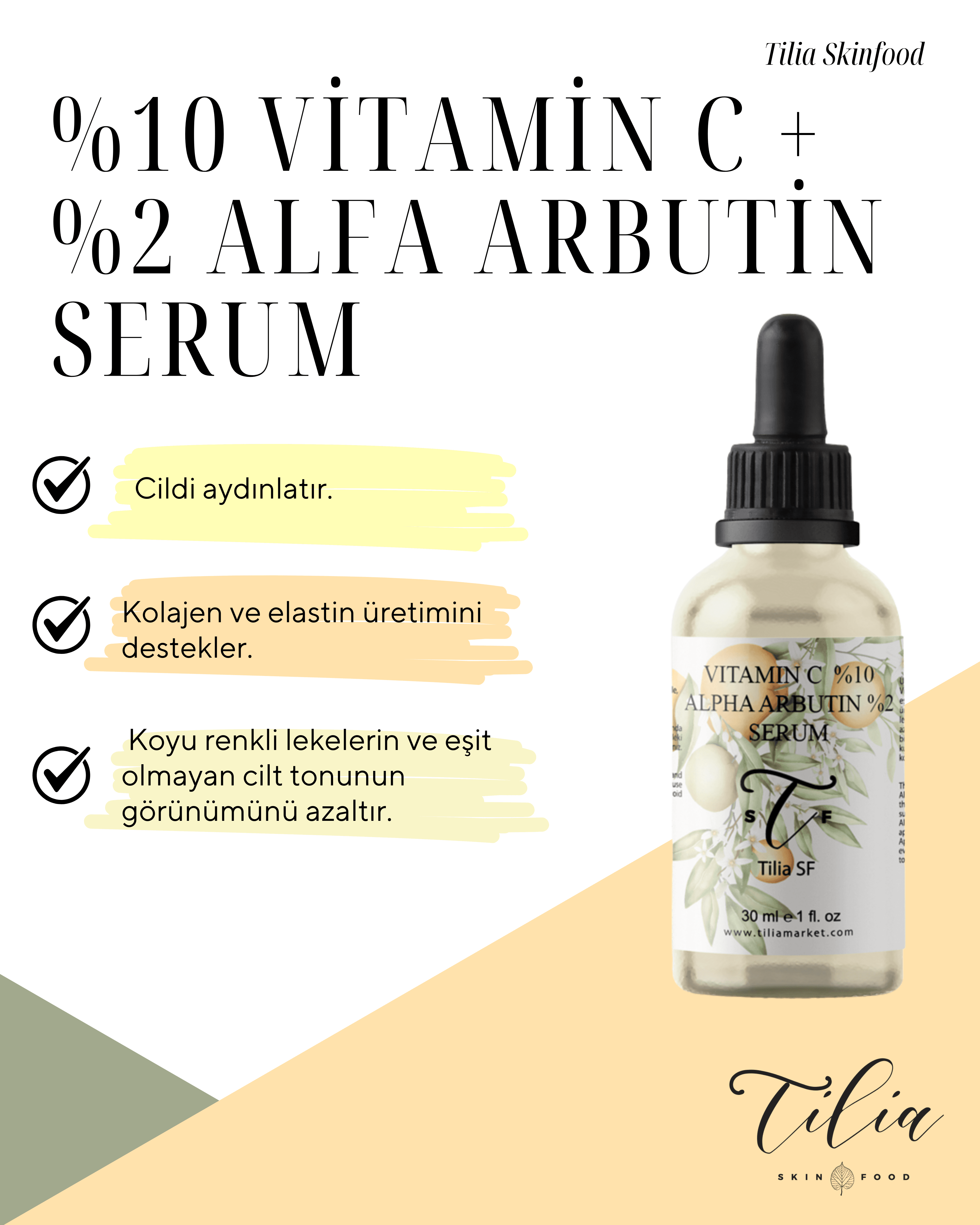 %10 Vitamin C + %2 Alfa Arbutin Serum