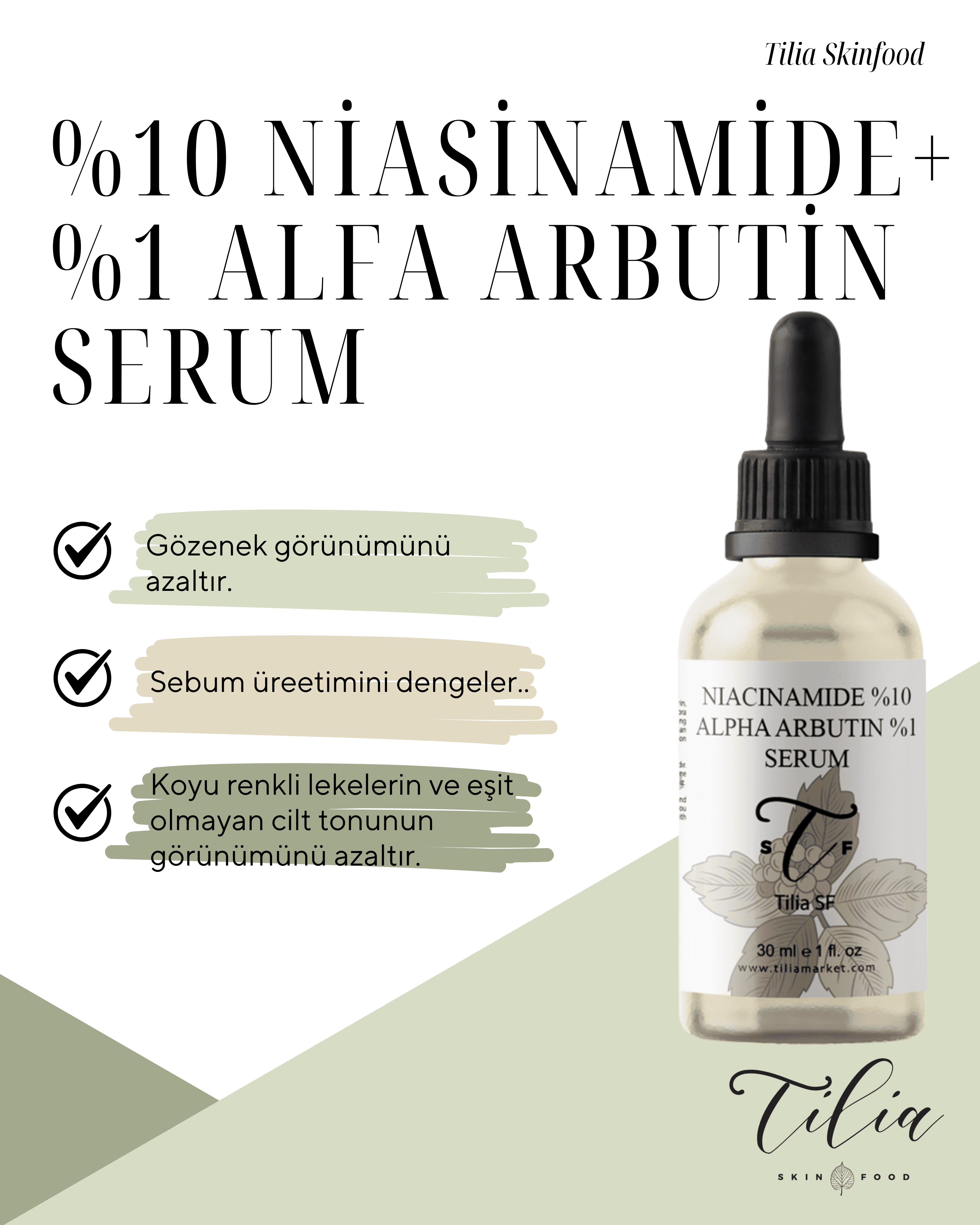 %10 Niasinamide+ %1 Alfa Arbutin Serum