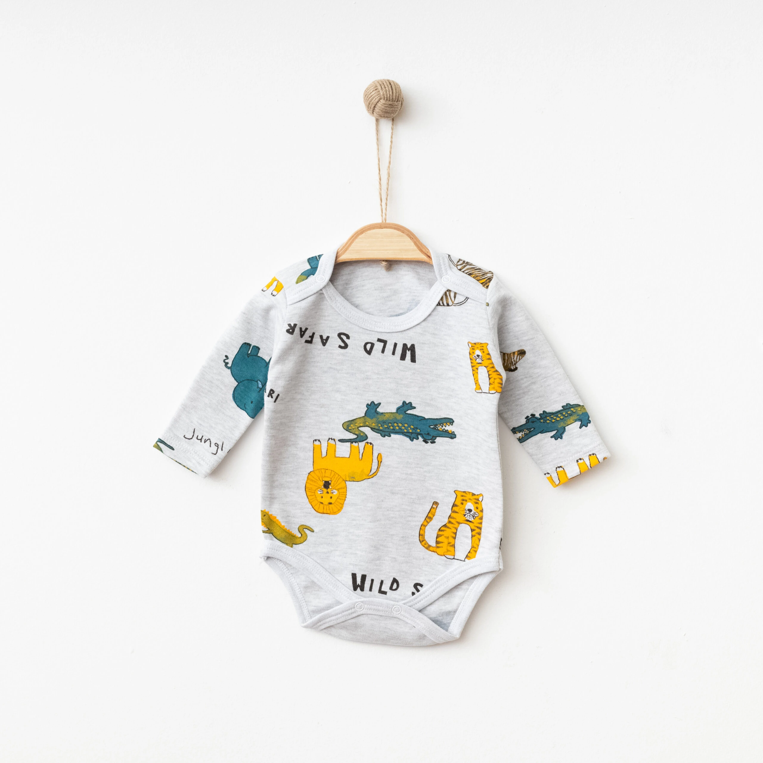 Neyinom Safari Baskılı Yaş Çıtçıtlı Badi