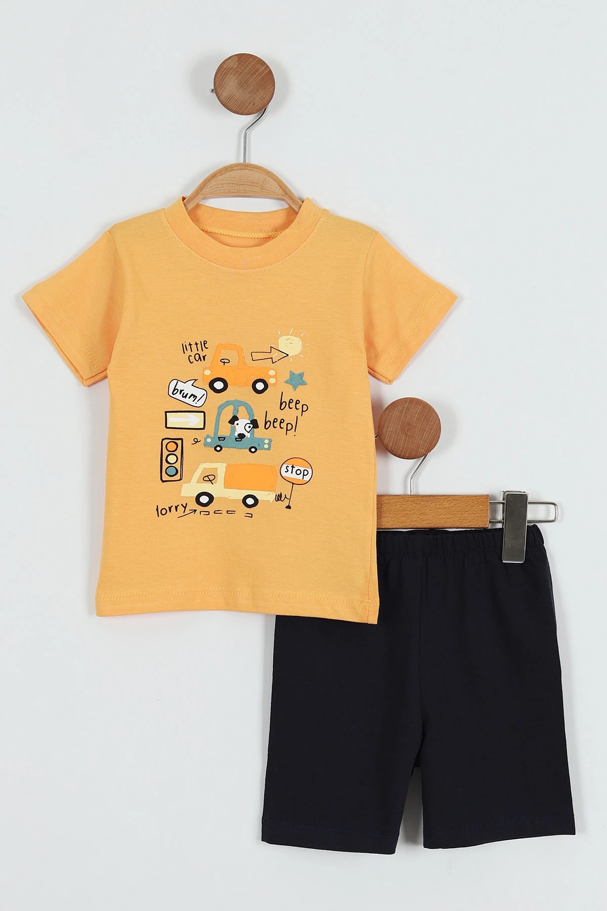 Use Baby Beep Stop Baskılı Şortlu Erkek Çocuk Takım