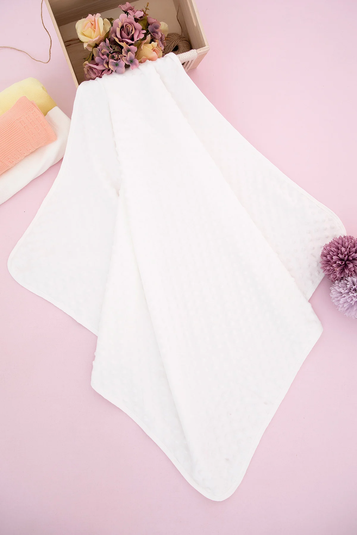 Leylak Nohut Welsoftlu Bebek Battaniye - Krem