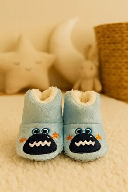 Minissa Bebek & Çocuk Panduf - Mavi Animals