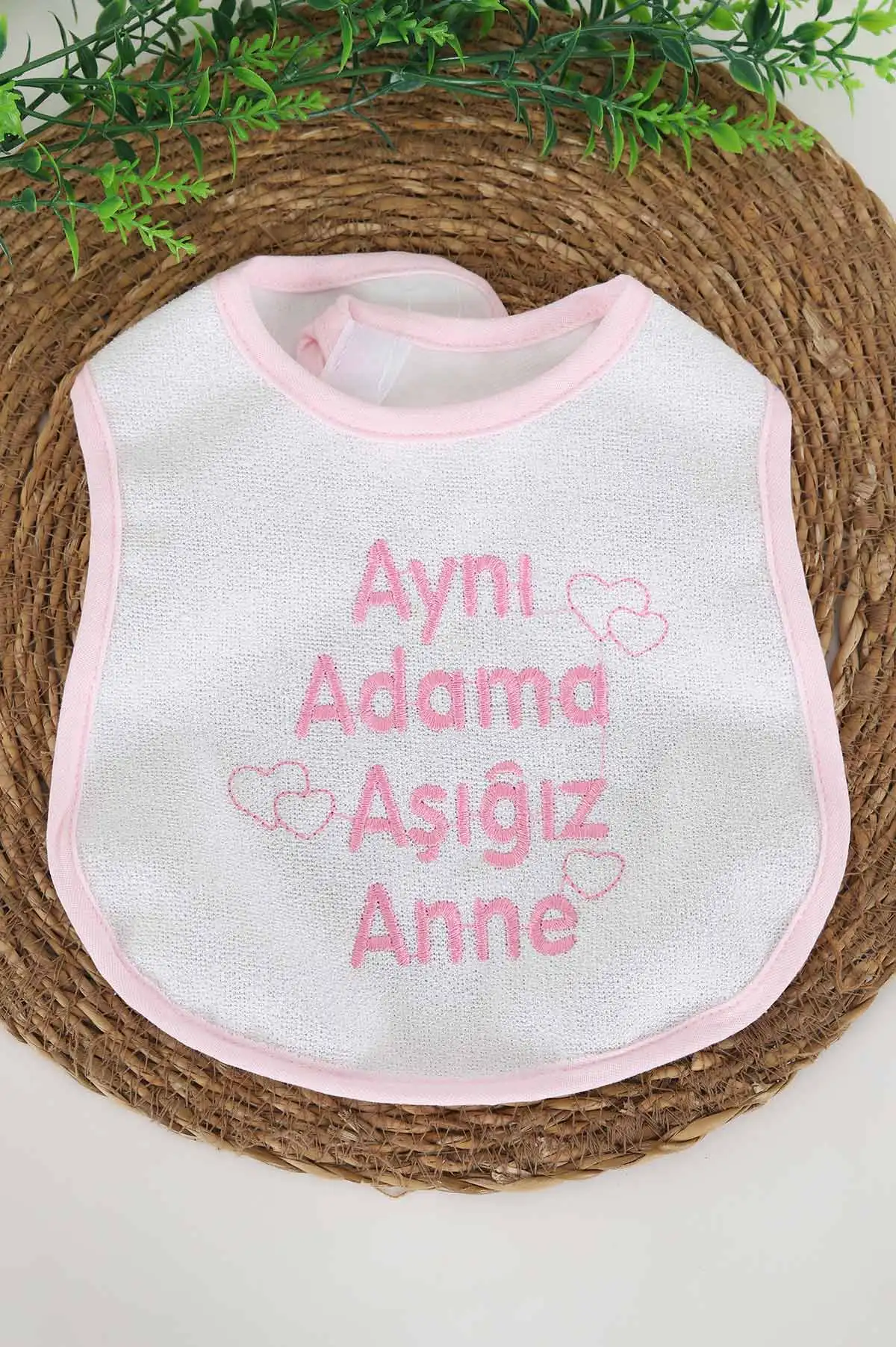 Babybibs Aynı Kadına Aşığız Baba Nakışlı Mama Önlüğü - Pembe