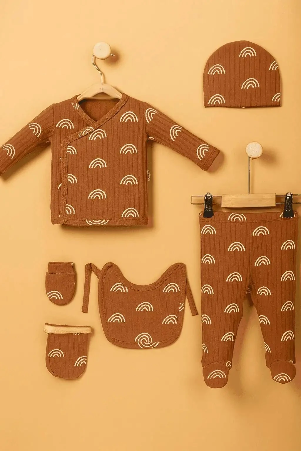 Necixs  Ay Zünyi Gökkuşağı 5'li Yenidoğan Set 