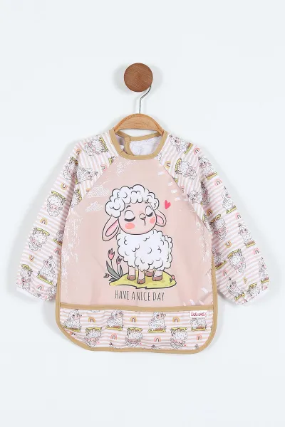 Sıvı Geçirmez Mama Ve Aktivite Boyama Önlüğü - Bisküvi Kuzu