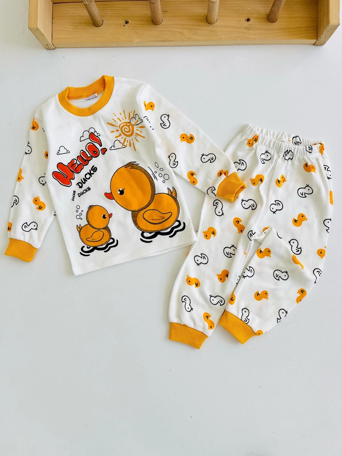Süpermini Civciv Baskılı Pijama Takımı 