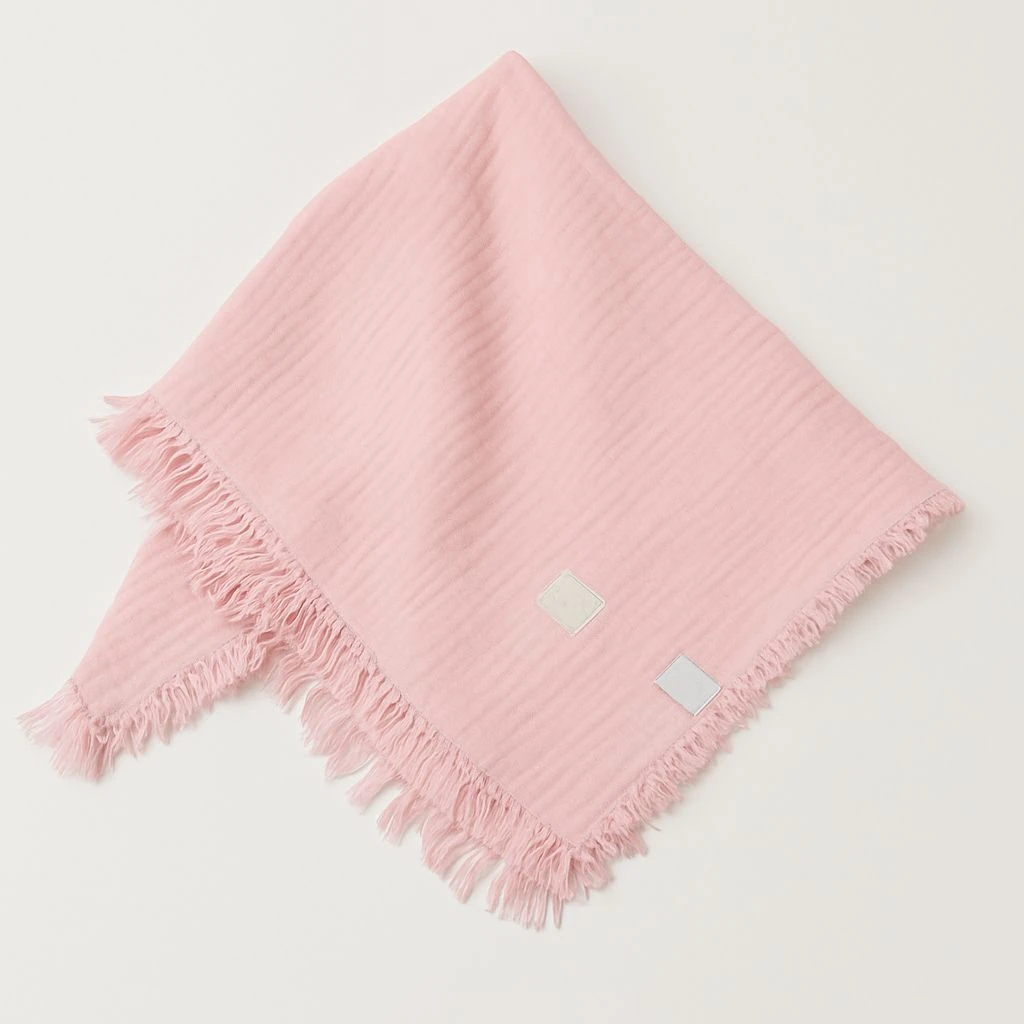 % 100 Pamuk Natural Dört Katlı Müslin Battaniye - Pembe