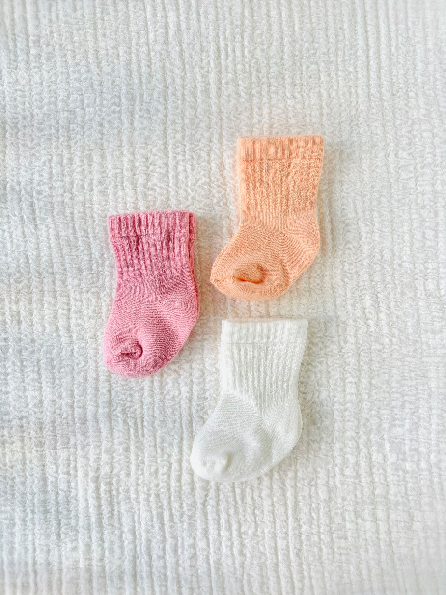 Olay Bebe Düz 3'lü Çorap Seti - Pembe