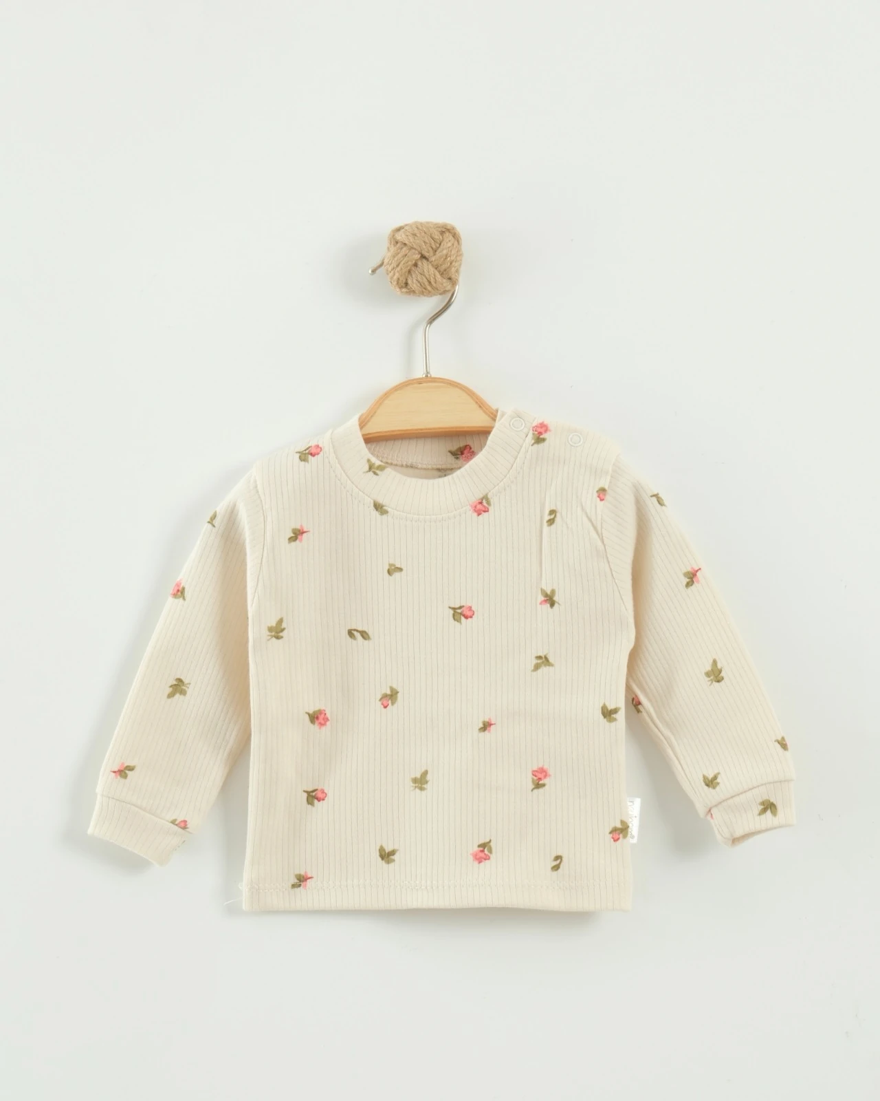 Nayinom Çiçekli Baskılı Bebek Yaş Badi - Bej