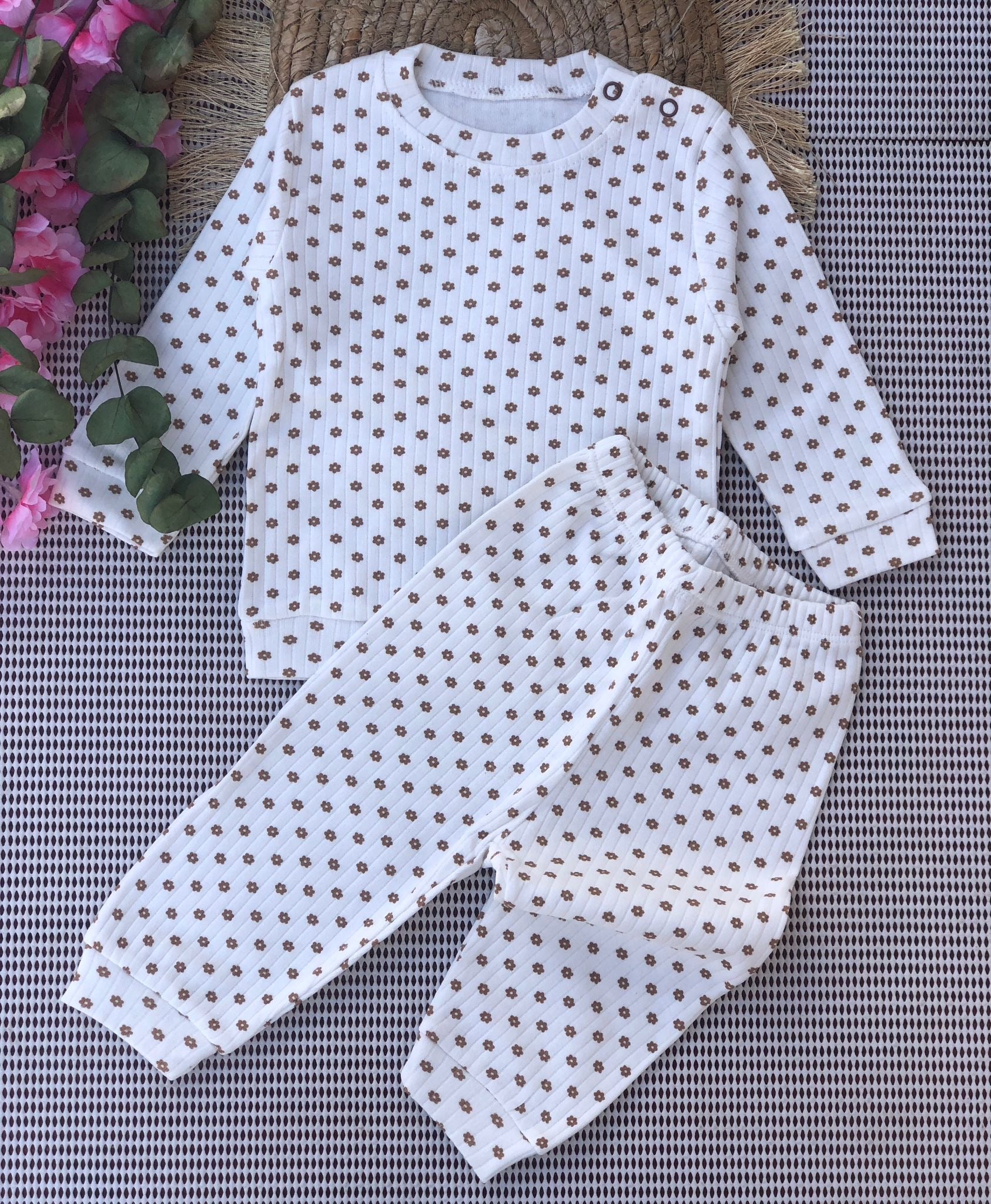 Sevilla Baby Yakadan Çıtçıtlı Bebe Takım - Beyaz