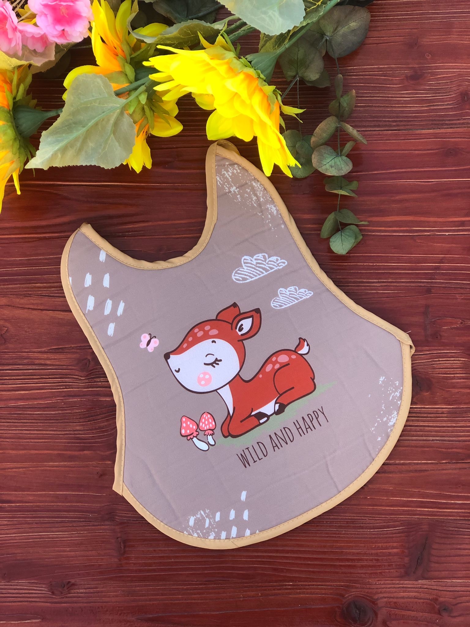 Story Baby Desenli Bağlamalı Önlük  - Ceylan