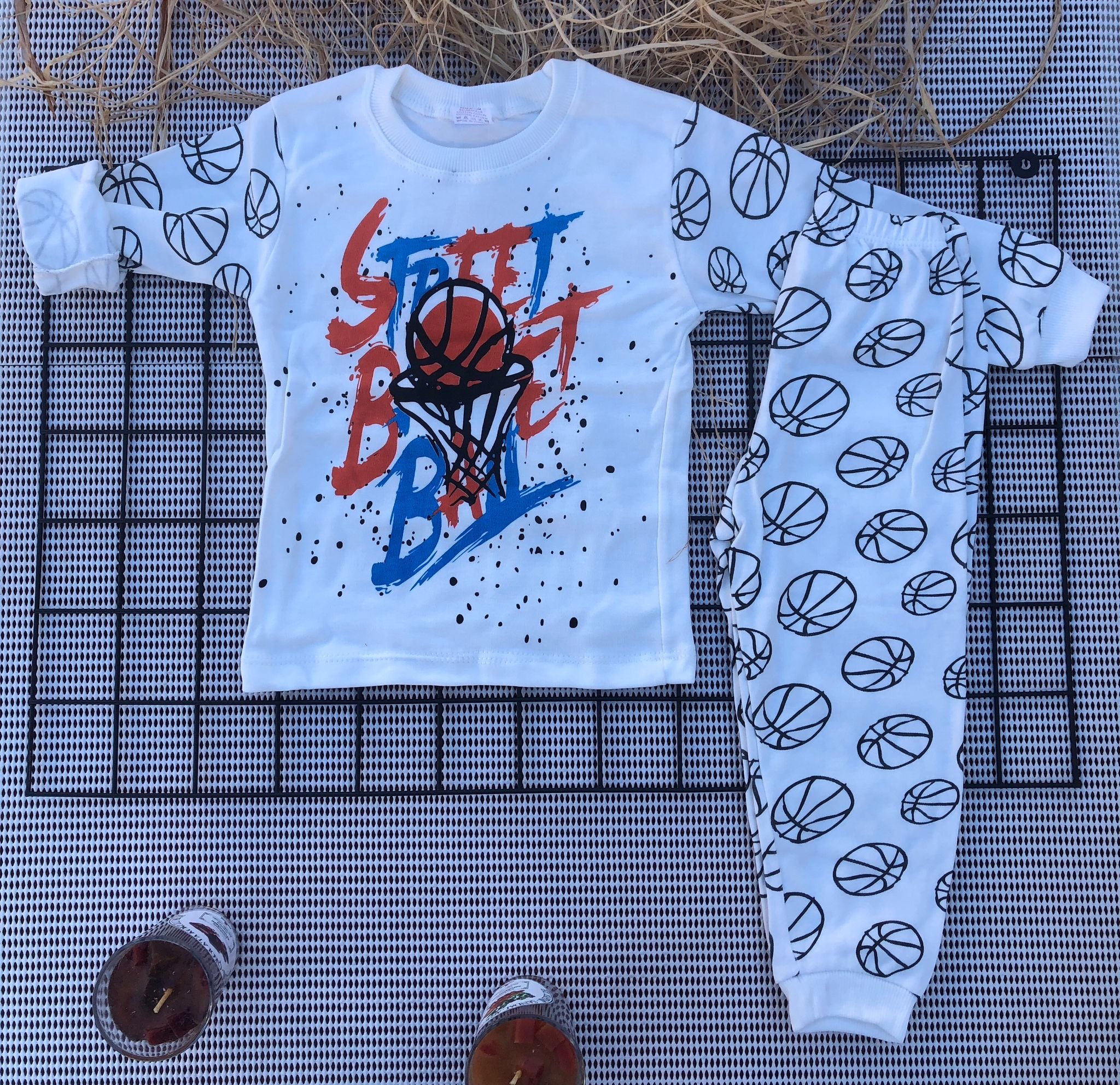 Süpermini Street Basketbol Baskılı Pijama Takımı