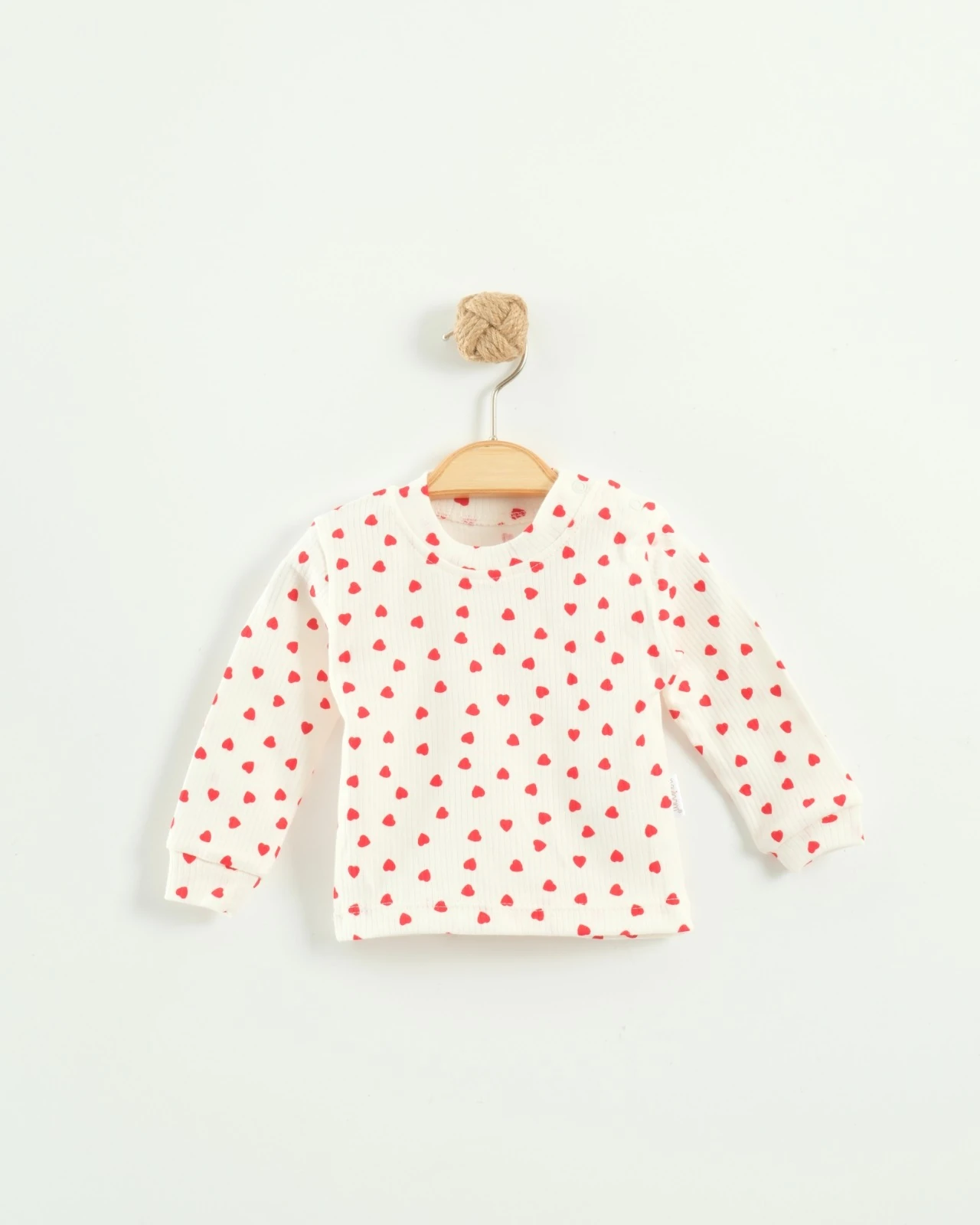 Nayinom Kalp Baskılı Aylık Badi - Beyaz