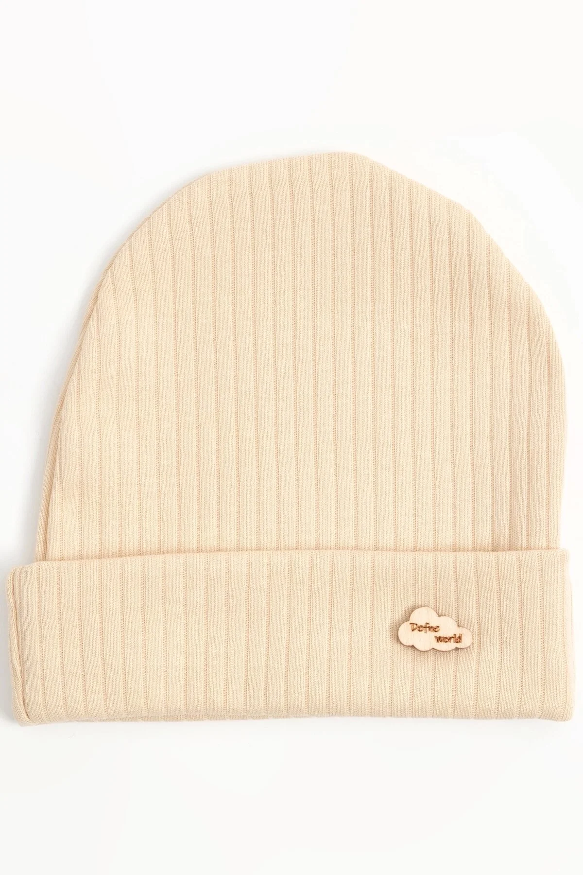 Defne Armalı Bebe Penye Şapka - Bej