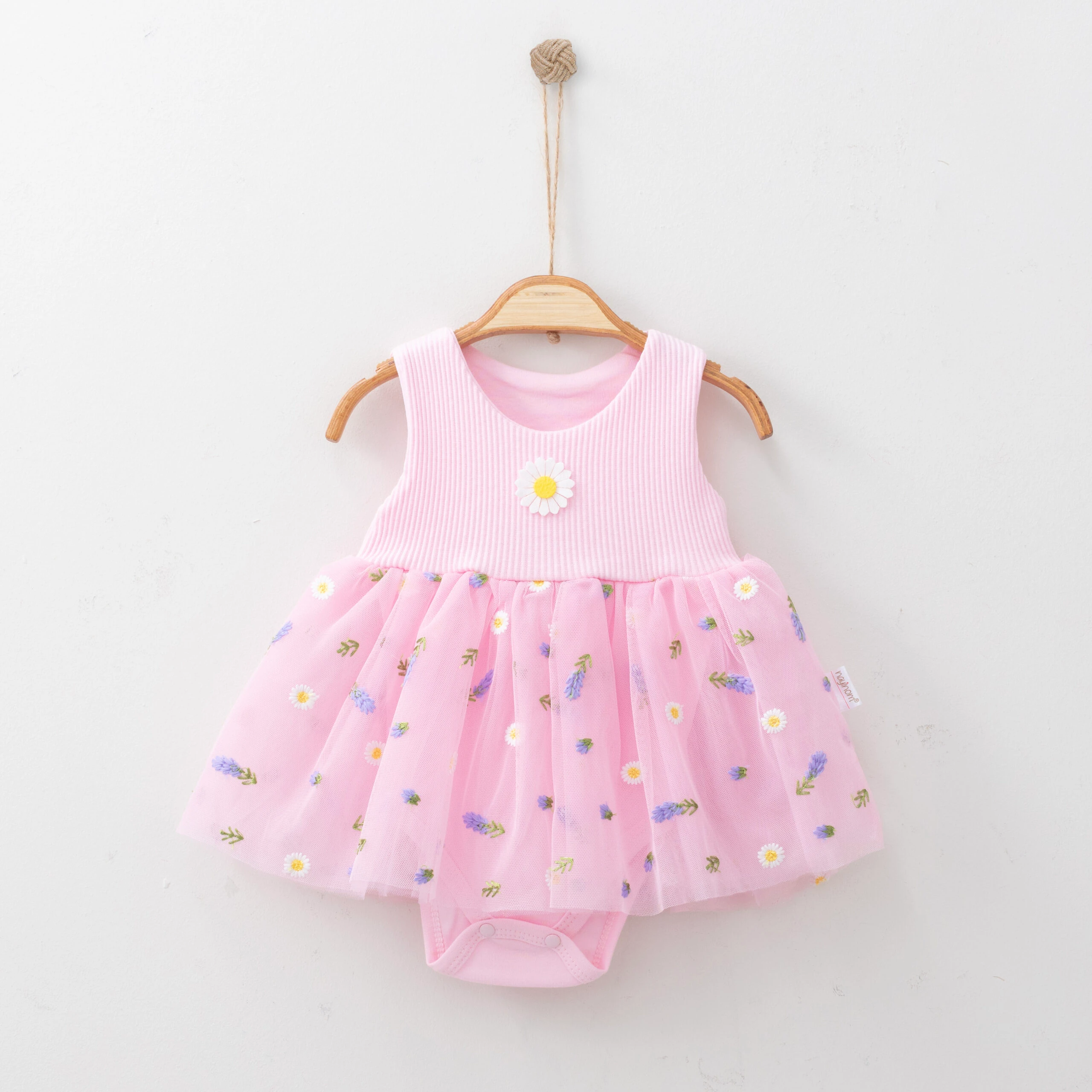 Nayinom Çiçekli & Meyveli Bebe Elbise  - Pembe Çiçekli