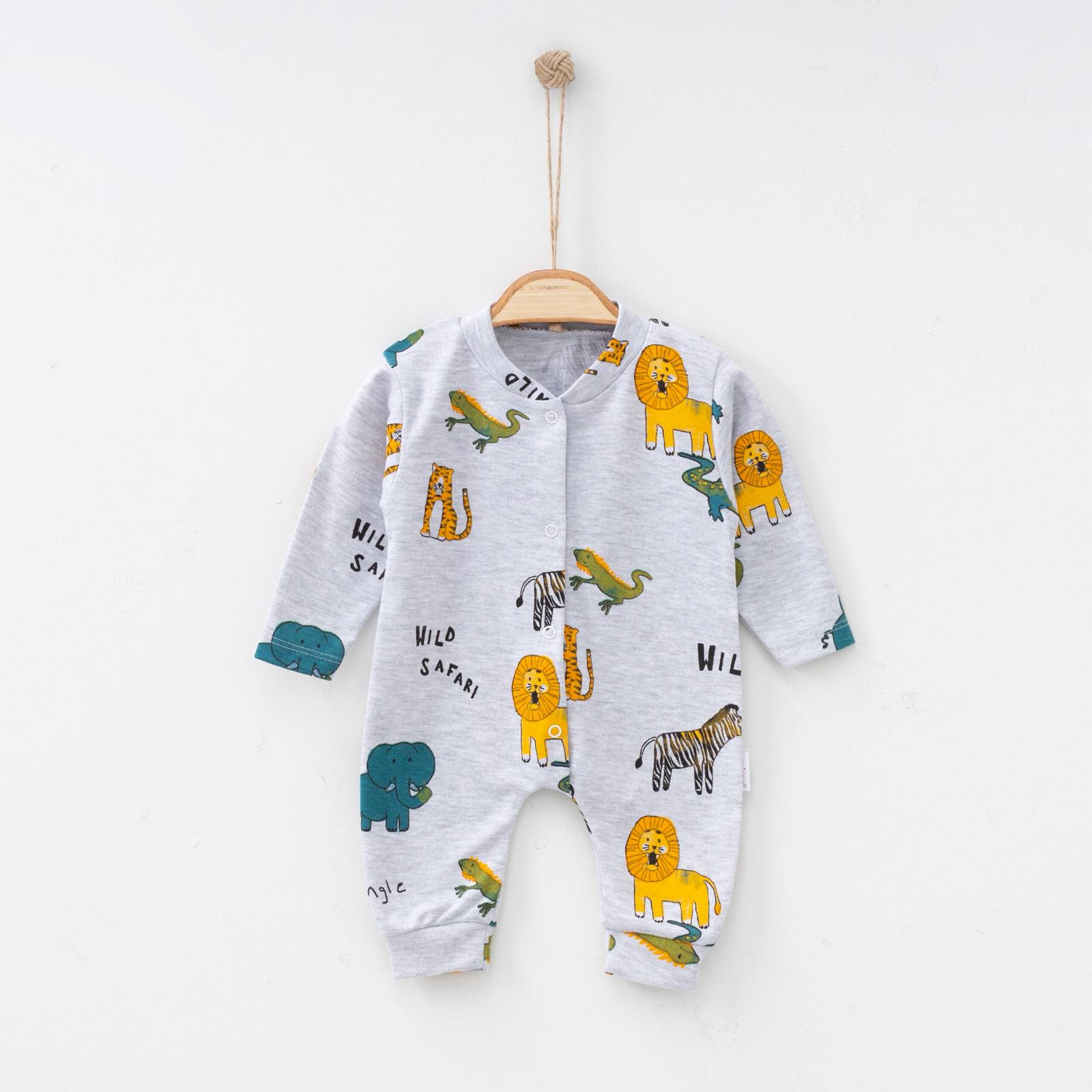 Wild Safari Desenli Bebek Tulumu