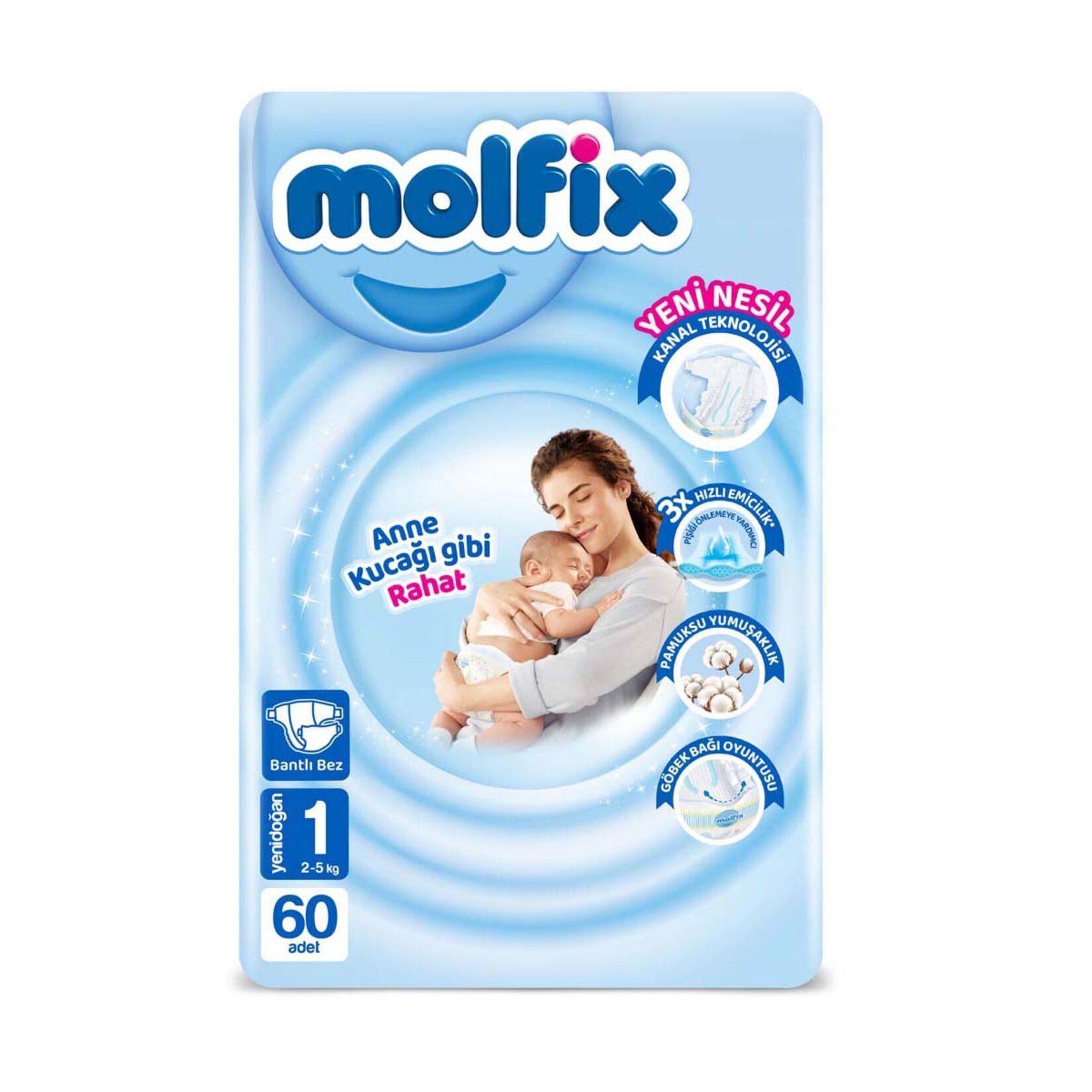 Molfix Avantajlı Paket 1 Beden Yenidoğan 2-5 Kg 