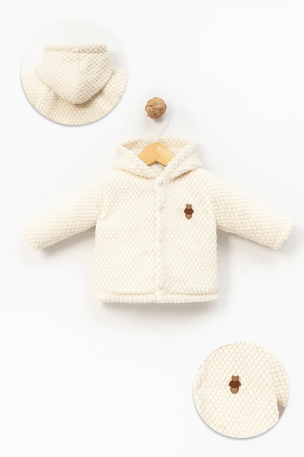 Bebitof Welsoftlu Bebe Hırka - Krem