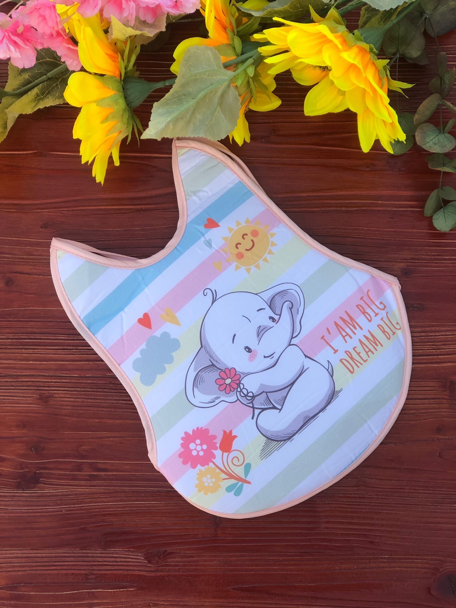 Story Baby Desenli Bağlamalı Önlük  - Fil