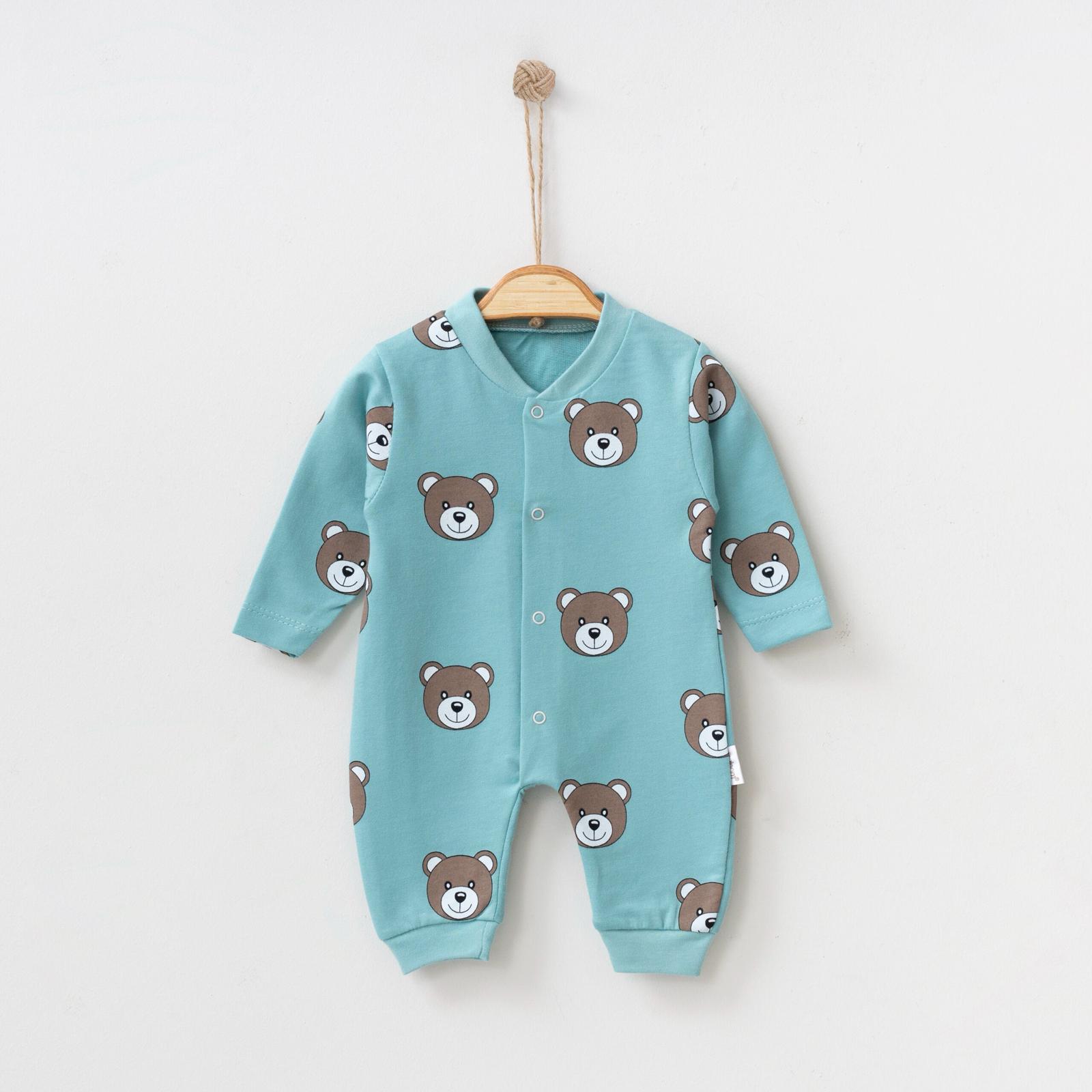 Ayı Desenli Bebek Tulumu