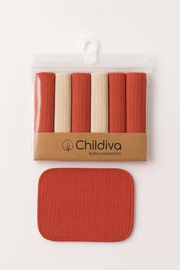 Childiva Bebek Ağız Mendili - Kırmızı