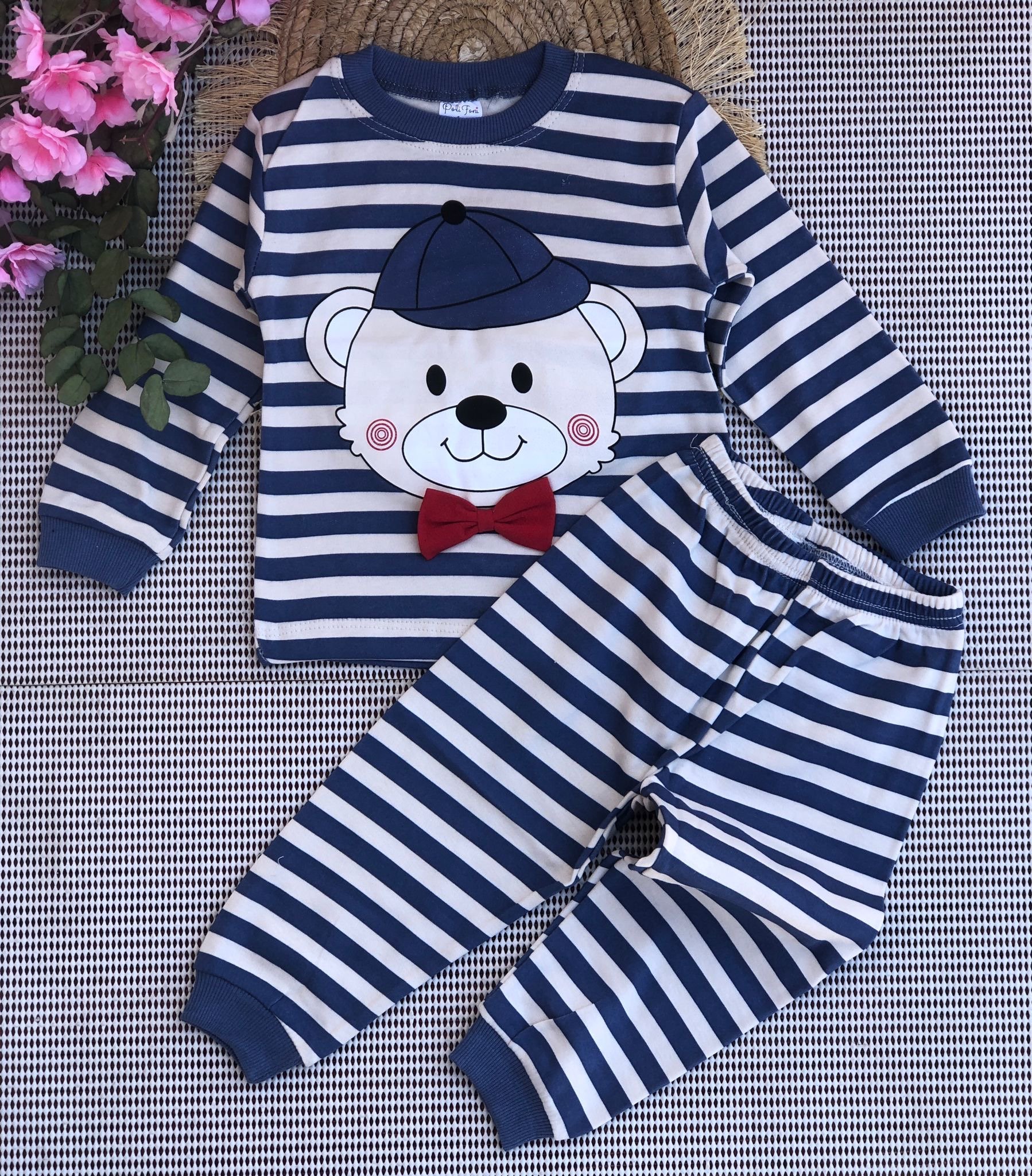 Özlem Desenli Pijama Takımı - Papyon