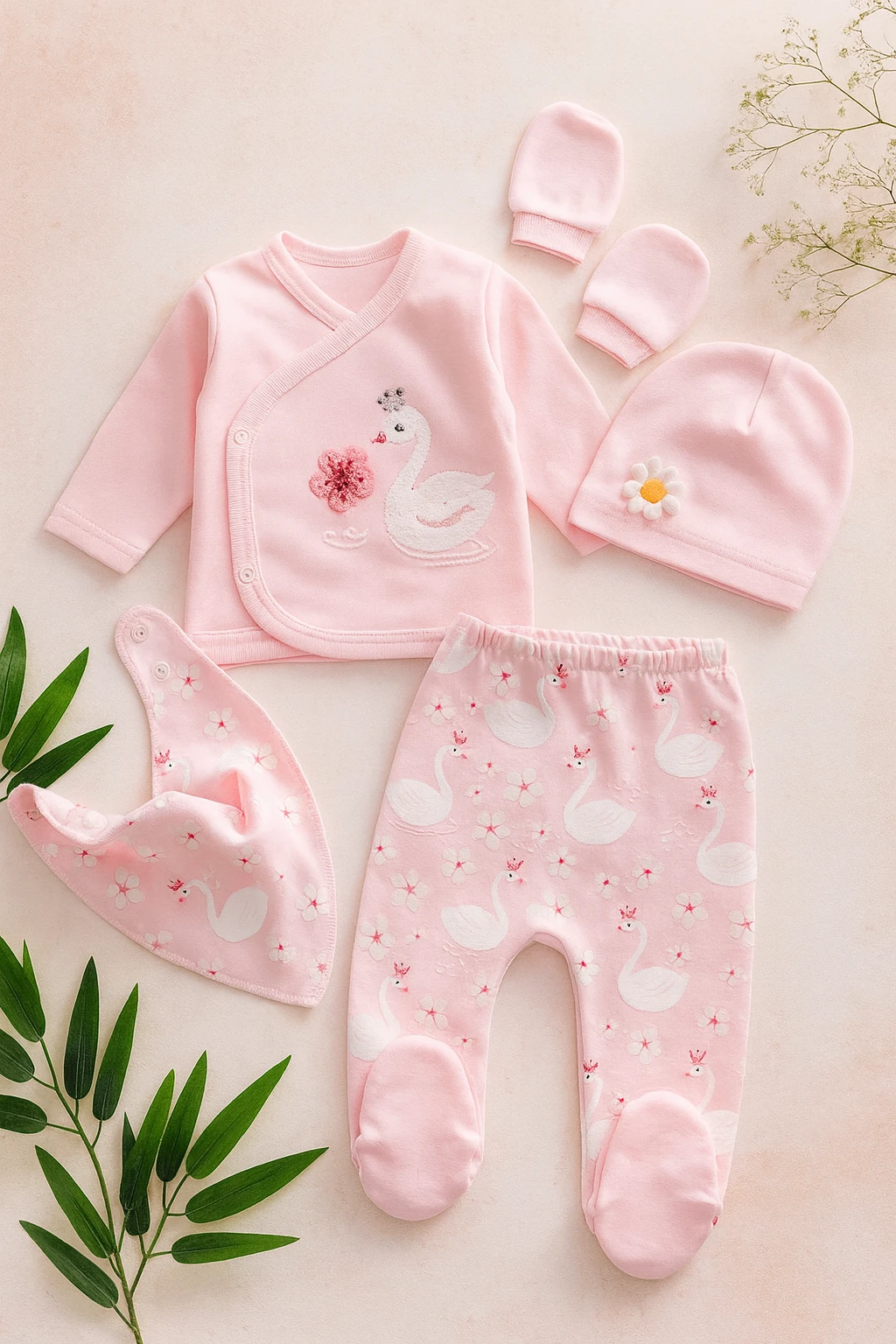 Babyim Kuğulu Yenidoğan 5'li Set