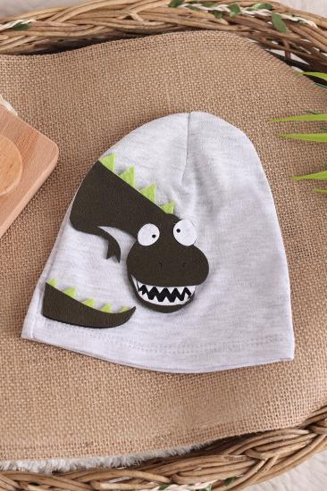 Defne Animals Figürlü Bebe Penye Şapka - Timsah