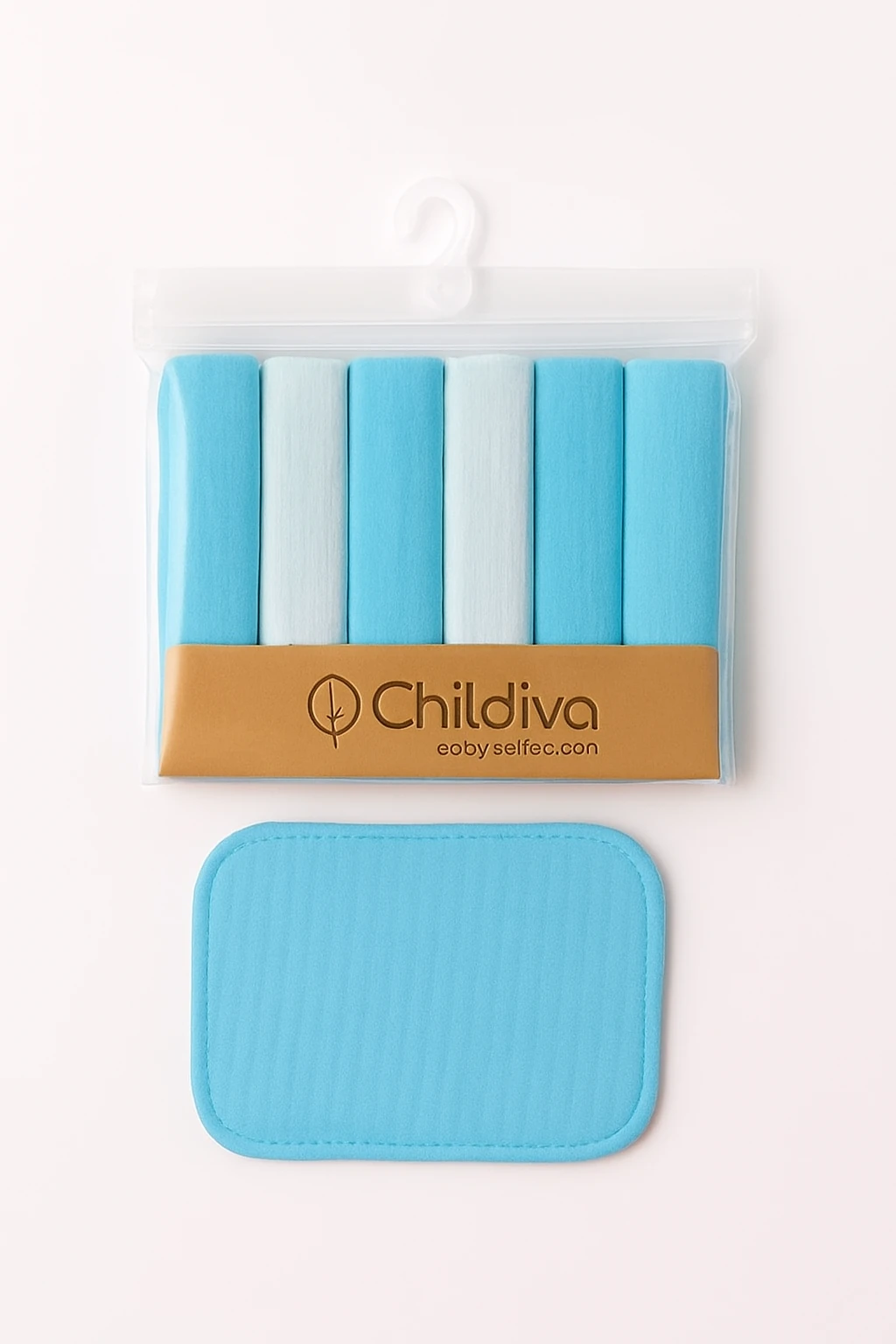 Childiva Bebek Ağız Mendili - Mavi