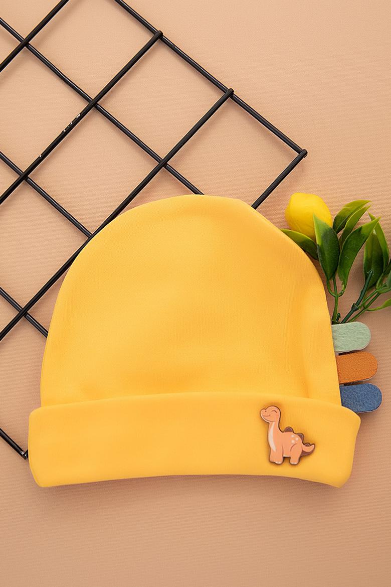 Defne Dinazor Arma Bebe Penye Şapka - Sarı