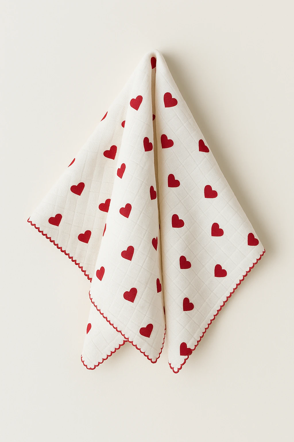 Berço Desenli Müslin Battaniye - Büyük Kalp