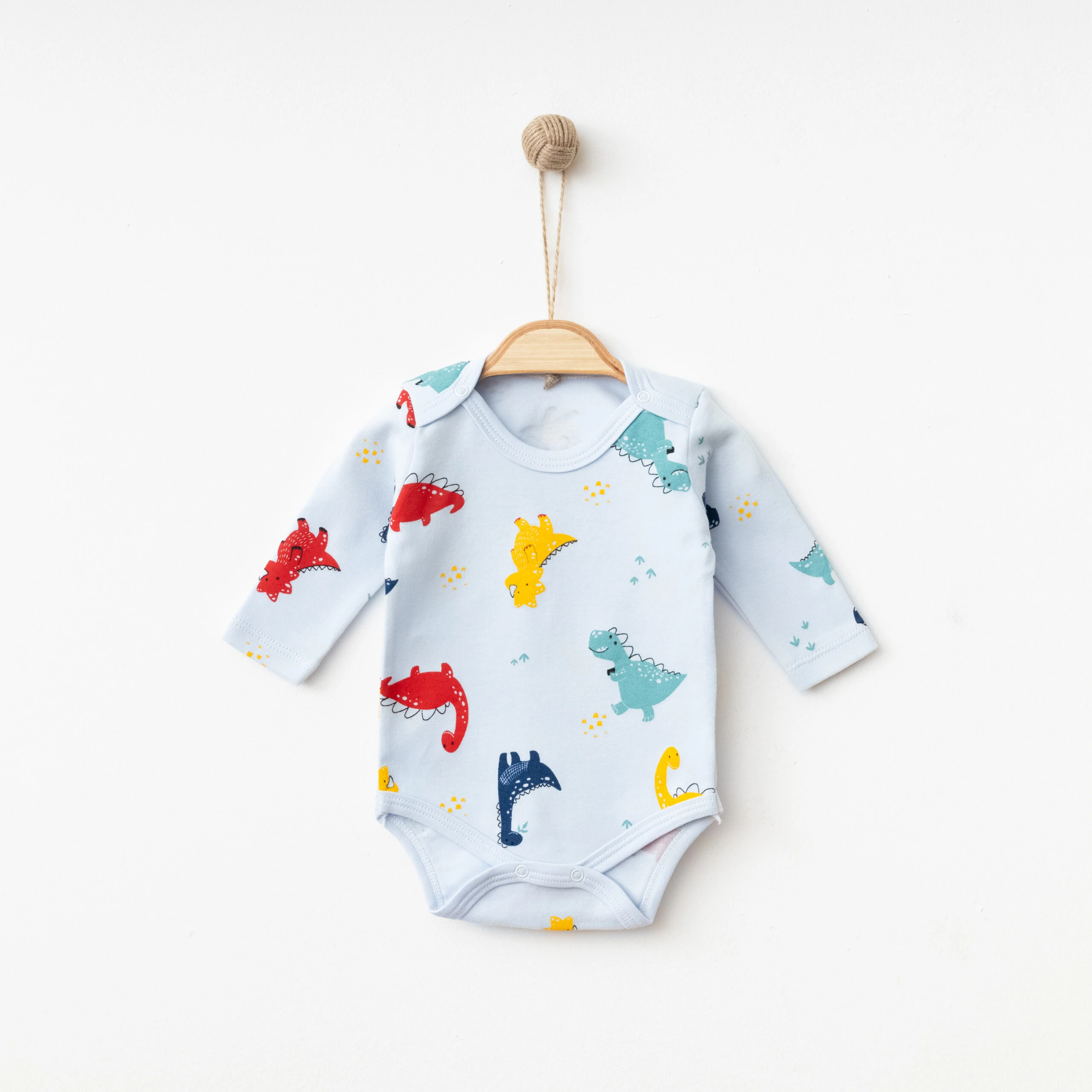 Nayinom Dinazor Baskılı Aylık Grup Çıtçıtlı Badi - Mavi